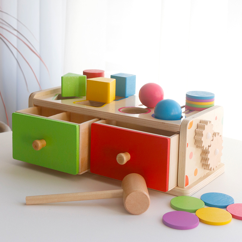 Kids Toys Drawers - Giocattolo Montessori in Legno per Bambini: