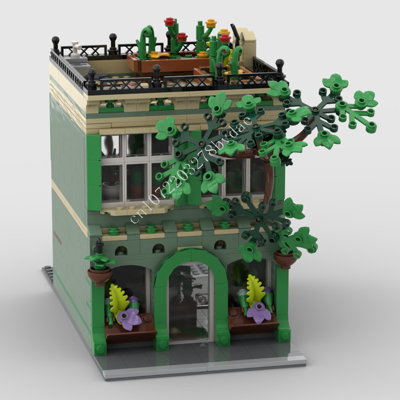 Kids Toys Shop - 1098PCS Plant Shop MOC streetview Puzzle