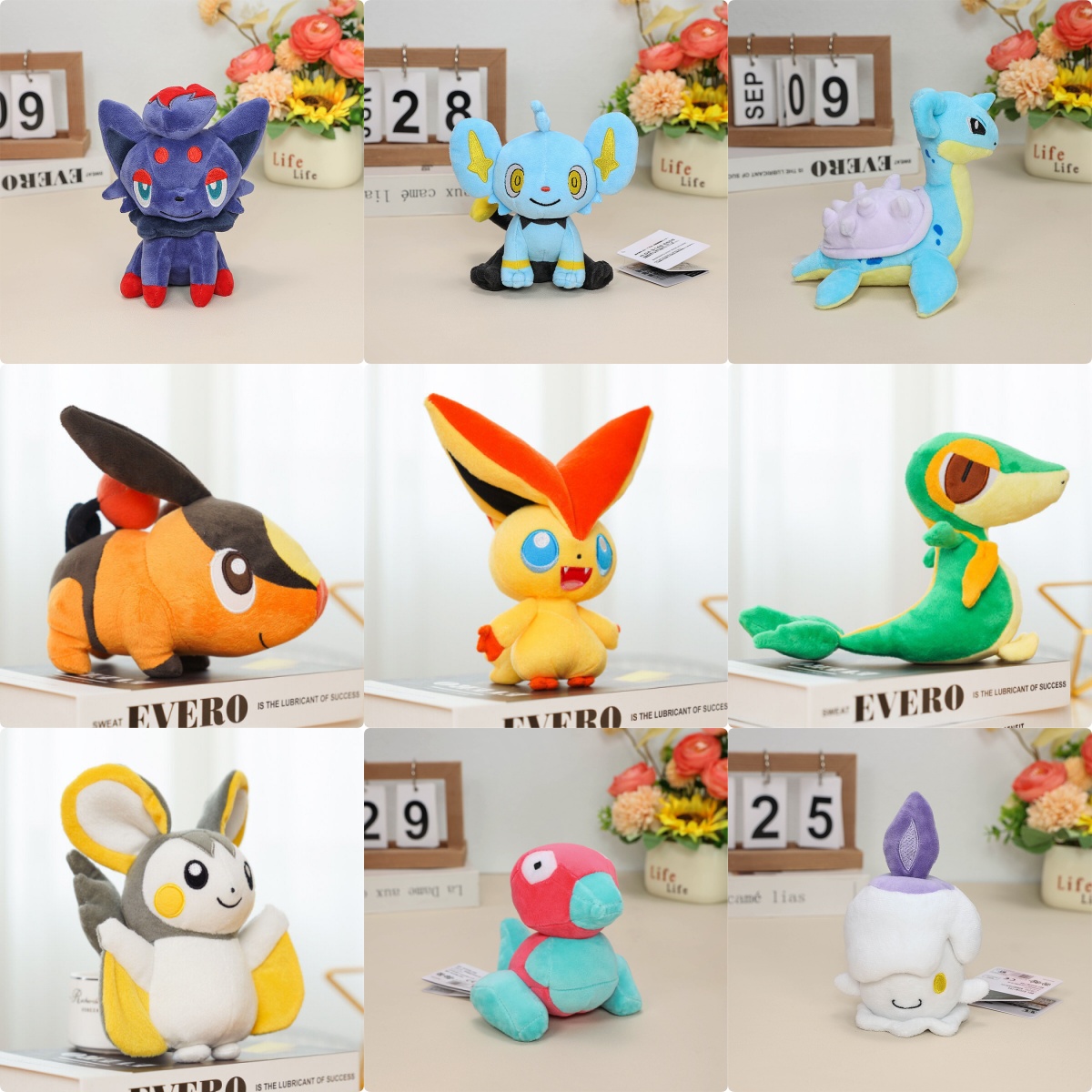 Kids Toys Doll - Peluche Pokémon: Zorua, Shinx, Lapras, Tepig,
