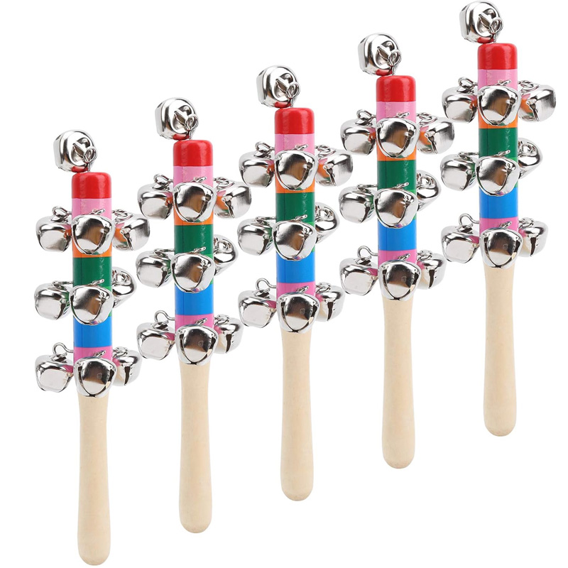 5PCS Jingle in legno Campane a - Kids Toys Xylophone recensione e prezzo