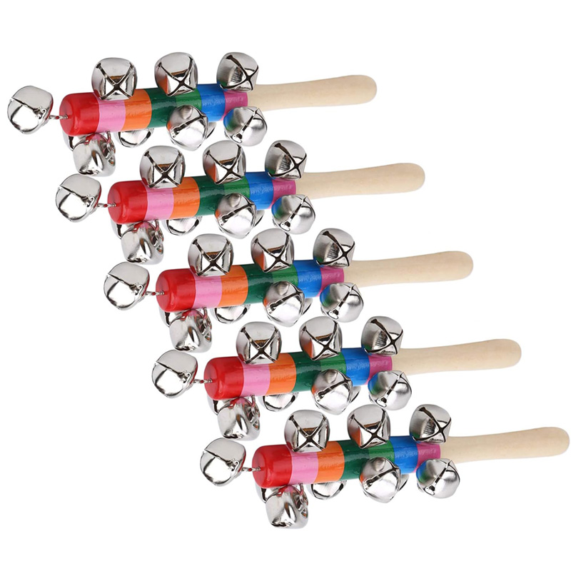 5PCS Jingle in legno Campane a - Kids Toys Xylophone recensione e prezzo