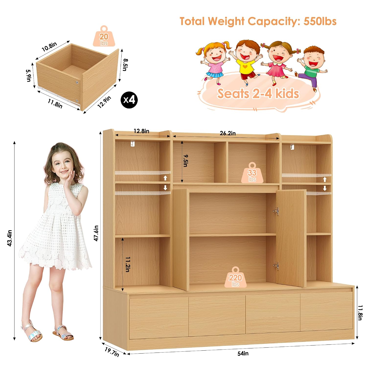Libreria per bambini da 54